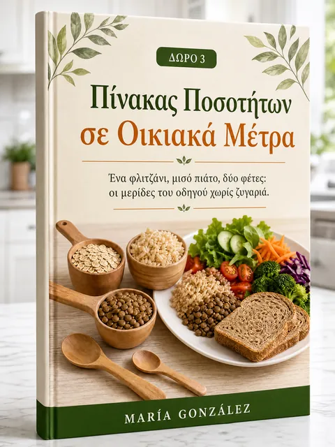 Εξώφυλλο του Πίνακα Ποσοτήτων σε Οικιακά Μέτρα