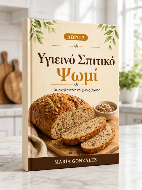 Εξώφυλλο του βιβλίου Υγιεινό Σπιτικό Ψωμί, χωρίς γλουτένη και ζάχαρη